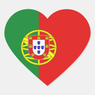 Portugal-Flaggen-Herz-Aufkleber Herz-Aufkleber