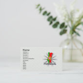 Portugal-Flaggen-Karte 2,0 Visitenkarte (Stehend Vorderseite)