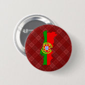 Portugal-Flaggen-Karte Größengleich Button (Vorne & Hinten)