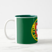 Portugal-Flaggen-Tasse Zweifarbige Tasse (Links)