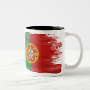 Portugal-Flaggen-Tasse Zweifarbige Tasse