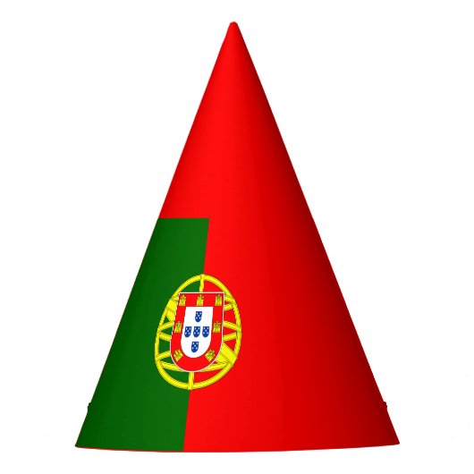 Portugal Flaggen von Custom Party Hat Partyhütchen (Vorderseite)