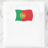 Portugal Flaggenaufkleber Ovaler Aufkleber (Tasche)