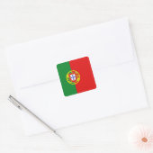 Portugal Flaggenaufkleber Quadratischer Aufkleber (Umschlag)