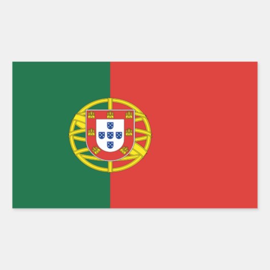 Portugal Flaggenaufkleber Rechteckiger Aufkleber (Vorderseite)