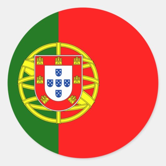Portugal Flaggenaufkleber Runder Aufkleber (Vorderseite)