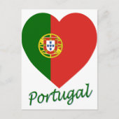 Portugal - Flaggenherz Postkarte (Vorderseite)