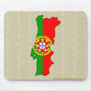 Portugal Flaggenkarte Mousepad