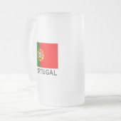 Portugal-Flaggenkundenspezifische Glasbier Mattglas Bierglas (Vorderseite Links)