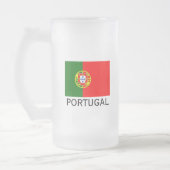Portugal-Flaggenkundenspezifische Glasbier Mattglas Bierglas (Links)