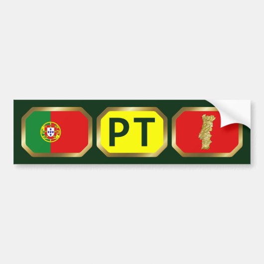 Portugal Flaggenplan-Autoaufkleber Autoaufkleber (Vorne)