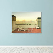 Portugal Funchal Rooftop Sunrise Wrapped Canvas Leinwanddruck (Insitu (Holzboden))