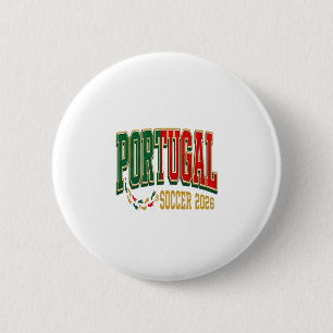 Portugal Fußball 2026 Fußball Fett Land Typographi Button