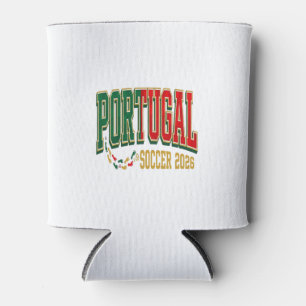 Portugal Fußball 2026 Fußball Fett Land Typographi Dosenkühler