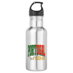 Portugal Fußball 2026 Fußball Fett Land Typographi Edelstahlflasche