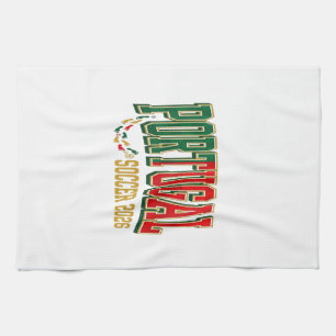 Portugal Fußball 2026 Fußball Fett Land Typographi Geschirrtuch