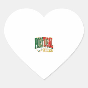 Portugal Fußball 2026 Fußball Fett Land Typographi Herz-Aufkleber