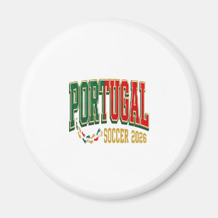 Portugal Fußball 2026 Fußball Fett Land Typographi Magnet