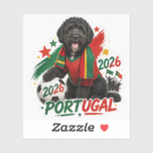 Portugal Fußball 2026 Hund Aufkleber Team Portugal