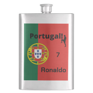 Portugal Fußball, anpassbar Flachmann