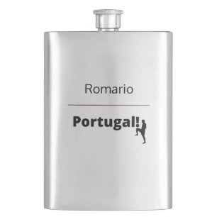 Portugal Fußball, anpassbar Flachmann