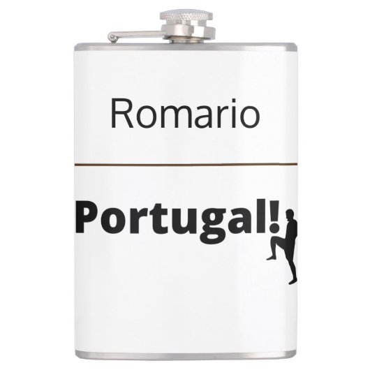Portugal Fußball, anpassbar Flachmann (Vorderseite)