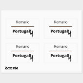 Portugal Fußball, anpassbar Rechteckiger Aufkleber (Blatt)