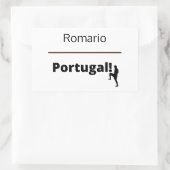 Portugal Fußball, anpassbar Rechteckiger Aufkleber (Tasche)