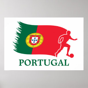Portugal-Fußball-Flagge Poster