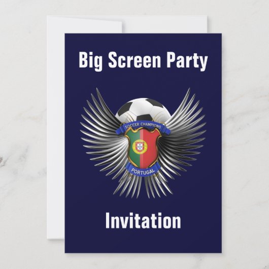 Portugal-Fußball-Meister Einladung (Vorderseite)