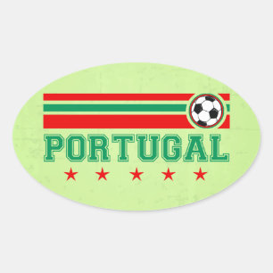 Portugal-Fußball Ovaler Aufkleber
