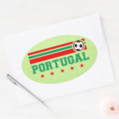 Portugal Fußball Ovaler Aufkleber (Umschlag)