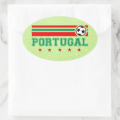 Portugal Fußball Ovaler Aufkleber (Tasche)