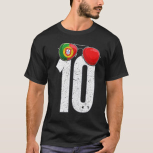Portugal Fußball-Spieler Nummer 10 Portugiesische  T-Shirt