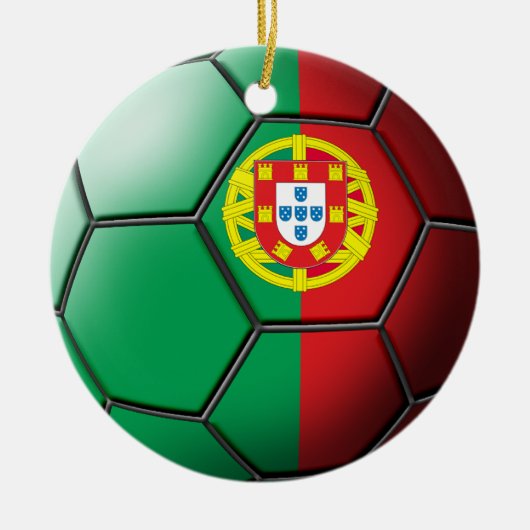 Portugal-Fußball-Verzierung Keramik Ornament (Vorne)