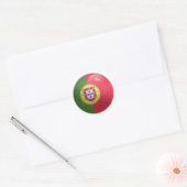 Portugal Glossy Circle Flag Runder Aufkleber (Umschlag)