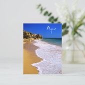 Portugal goldener Strand Postkarte (Stehend Vorderseite)
