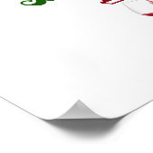 Portugal Green Red Wine Art Poster (Ecke)