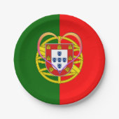 Portugal Herzliche Teller, portugiesische Flagge / Pappteller (Vorderseite)