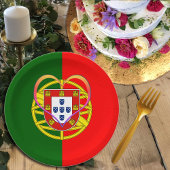Portugal Herzliche Teller, portugiesische Flagge / Pappteller