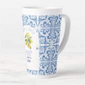 Portugal Hochzeit-Tasse | Blaue Fliesen und Zitron Milchtasse (Rechte Ecke)