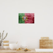 Portugal - Holzflagge Poster (Küche)