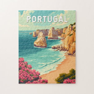 Portugal Illustration Reise Kunst Vintage Puzzle