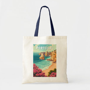 Portugal Illustration Reise Kunst Vintage Tragetasche