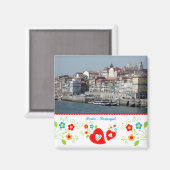 Portugal in Fotos - Blick auf die Stadt Porto Magnet (Vorderseite/Rückseite)