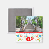 Portugal in Fotos - Bom Jesus Heiligtum, Braga Magnet (Vorderseite/Rückseite)