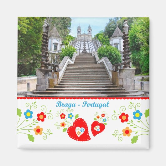 Portugal in Fotos - Bom Jesus Heiligtum, Braga Magnet (Vorne)