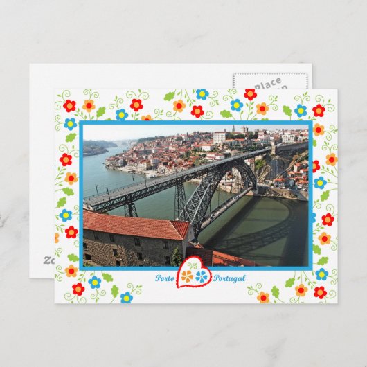 Portugal in Fotos - Brücke Porto D. Luís Postkarte (Vorne/Hinten)