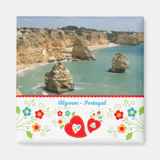 Portugal in Fotos - Felsen Benagil, Algarve Magnet (Vorne)