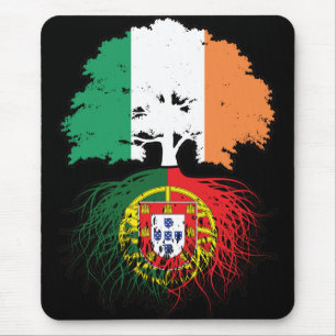 Portugal - Irish Ireland Treots Flag Mousepad